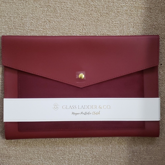 Megan Portfolio Clutch - Burgundy - Picture 3 of 6
